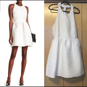 NWT Kate Spade Satin Dress with Flower Embellishments